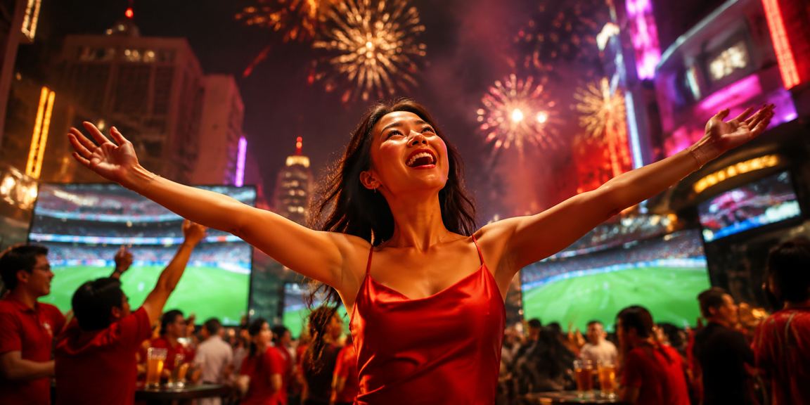 Khung cảnh cá cược thể thao tại Hồ Chí Minh với ánh đèn neon hiện đại